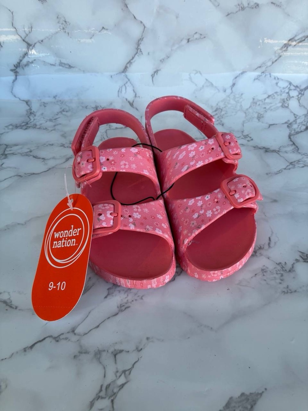 Toddler Wonder Nation Pink Floral Sandals US Size 9-10 Baby